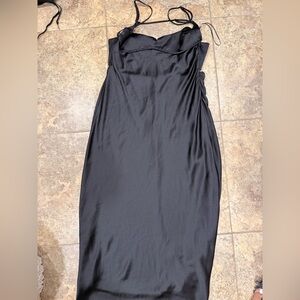 Zara Elegant Black Strapless Dress